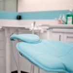A light blue dental chair and other dental tools inside the eDental Perth clinic.