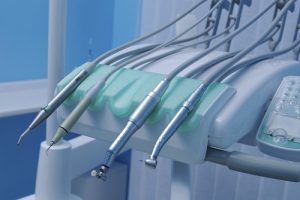 Set of dental equipment and tools and as the header image of 
